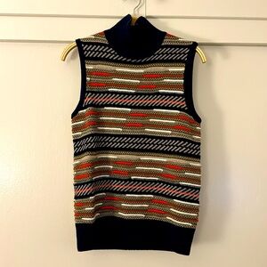 DVF Turtleneck Sleeveless Sweater SZ SMALL